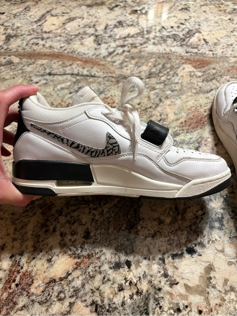 Jordan White and Black Athletic Shoes